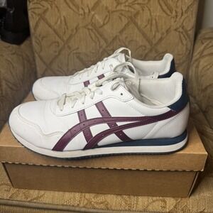 ASICS Tiger Runner Mens Sneaker Ortholite Size 10 White / Roselle 1201A505-100